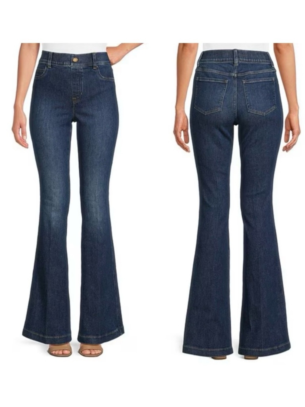 SPANX SPANXshape™ EveryWear Flare Jeans High Rise Poseidon Dark Wash Blue